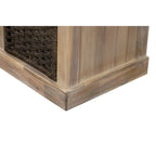 Rustic Storage Bench with 3 Removable Classic Rattan Basket