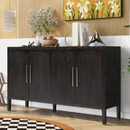 Sideboard Wooden Cabinet with Adjustable Shelves Large Storage Capacity