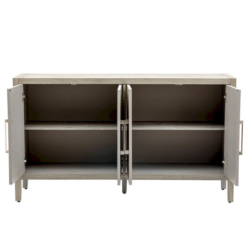 Sideboard Wooden Cabinet with Adjustable Shelves Large Storage Capacity