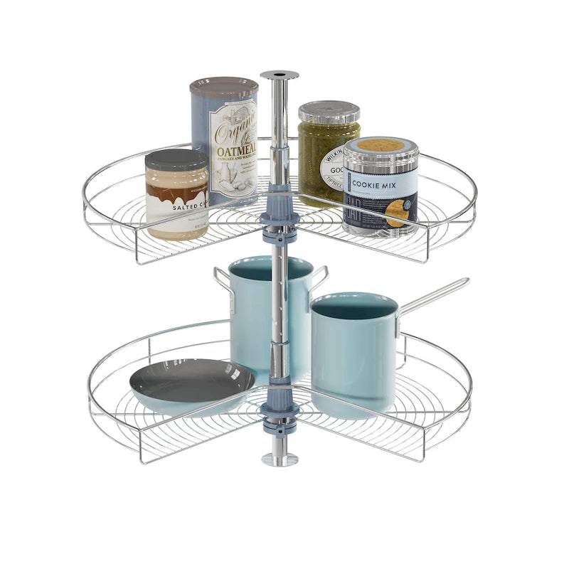 Lazy Susan 28 Diameter - 270 Degree Double Rack Stainless Steel