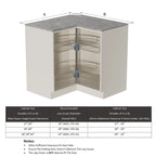 Lazy Susan 28 Diameter - 270 Degree Double Rack Stainless Steel