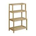 Solid Wood Dunnsville 4-Tier Stepback Shelf, Bookcase