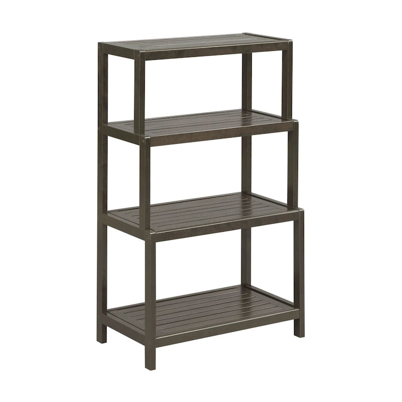 Solid Wood Dunnsville 4-Tier Stepback Shelf, Bookcase