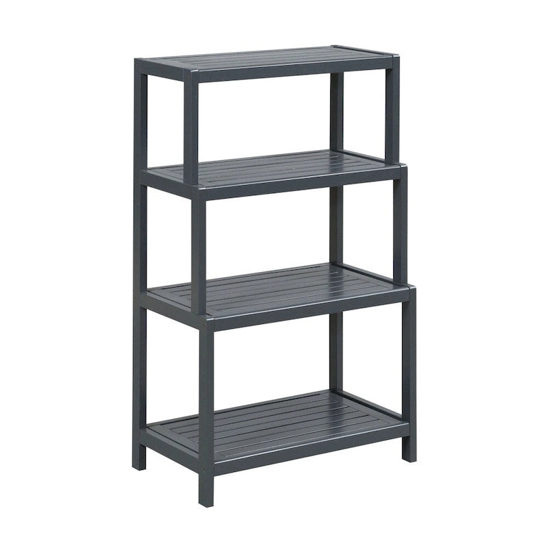 Solid Wood Dunnsville 4-Tier Stepback Shelf, Bookcase
