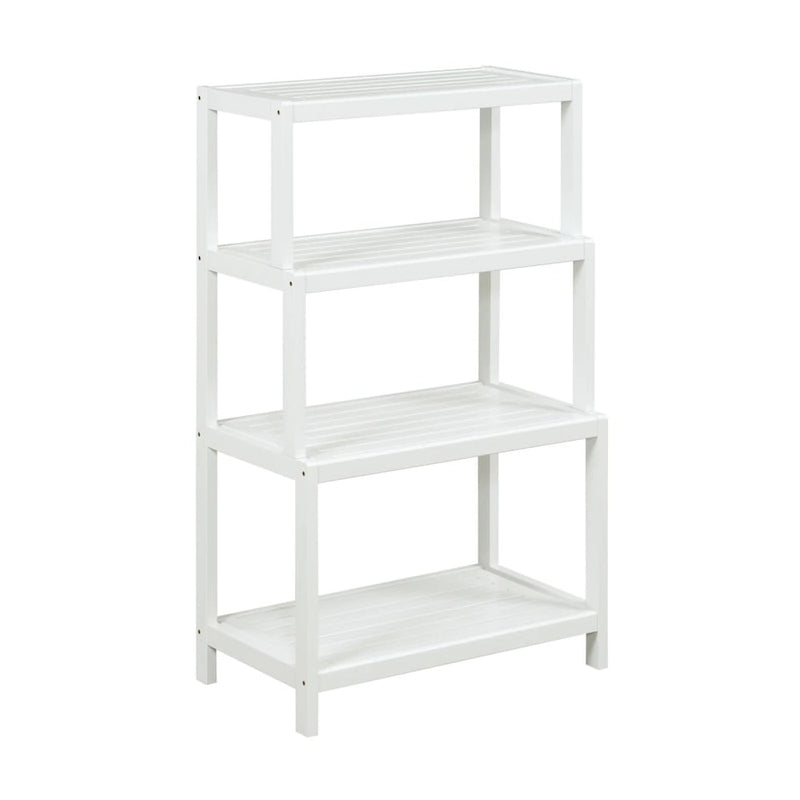 Solid Wood Dunnsville 4-Tier Stepback Shelf, Bookcase