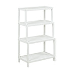 Solid Wood Dunnsville 4-Tier Stepback Shelf, Bookcase