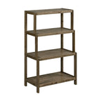 Solid Wood Dunnsville 4-Tier Stepback Shelf, Bookcase