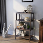 Solid Wood Dunnsville 4-Tier Stepback Shelf, Bookcase