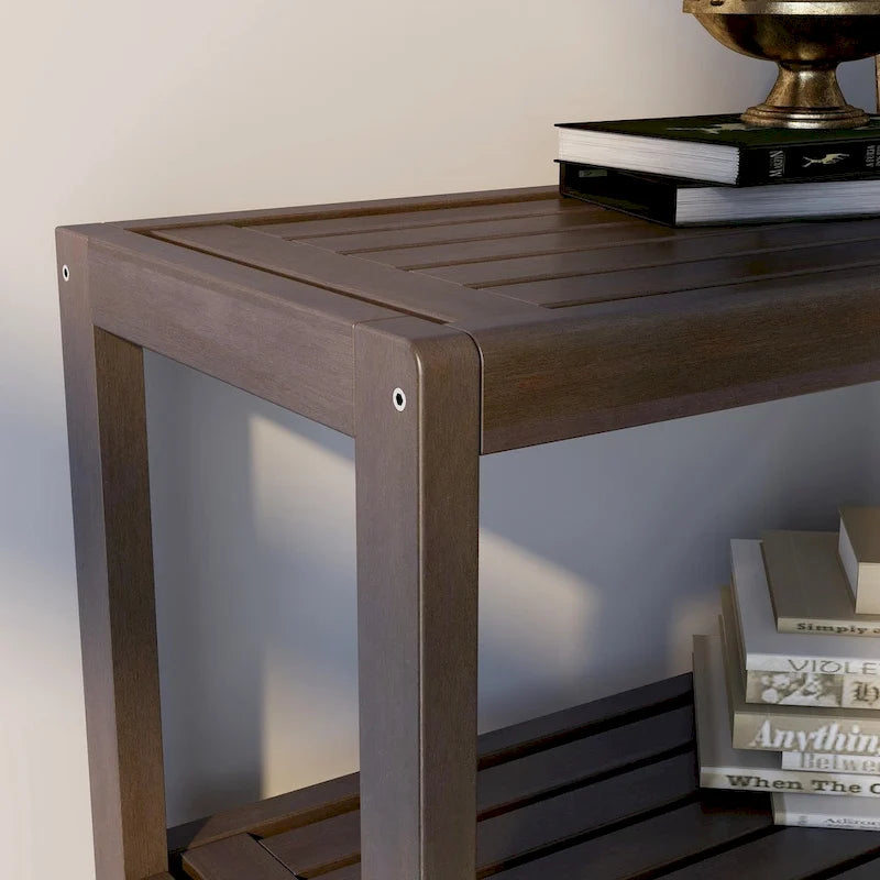 Solid Wood Dunnsville 4-Tier Stepback Shelf, Bookcase