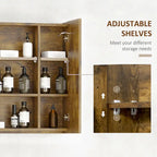 27.5 Inch x 25.5 Inch LED Lighted Medicine Cabinet with Mirror, Wall Mounted Dimmable Bathroom Cabinet