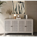 Accent Cabinet 4 Shutter Door Wooden Sideboard Buffet Server