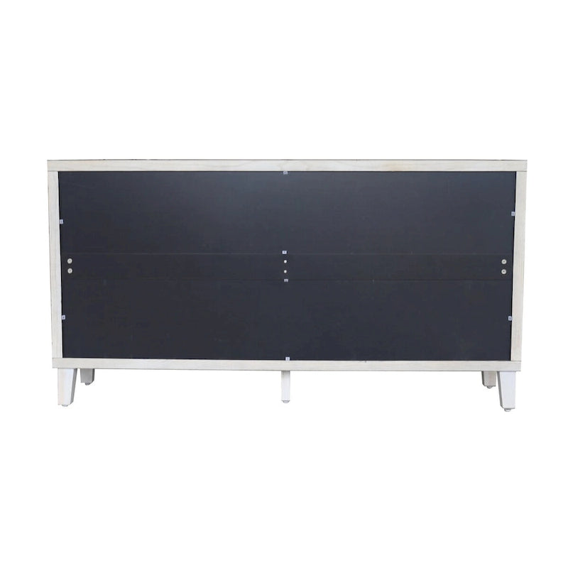 Accent Cabinet 4 Shutter Door Wooden Sideboard Buffet Server