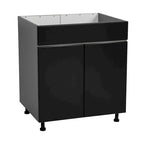 30 Sink Base Cabinets-High Double Door-Grey - 30 x 34 1/2 x 23 3/8