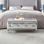 Upholstered Storage Bench For Bedroom Living Room Entryway