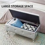 Upholstered Storage Bench For Bedroom Living Room Entryway