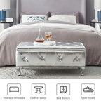 Upholstered Storage Bench For Bedroom Living Room Entryway