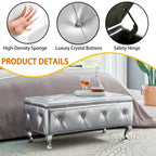Upholstered Storage Bench For Bedroom Living Room Entryway