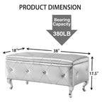 Upholstered Storage Bench For Bedroom Living Room Entryway