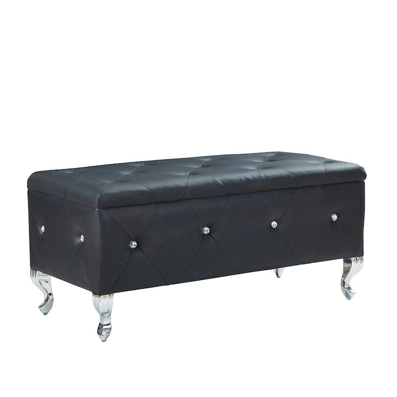 Upholstered Storage Bench For Bedroom Living Room Entryway