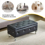 Upholstered Storage Bench For Bedroom Living Room Entryway