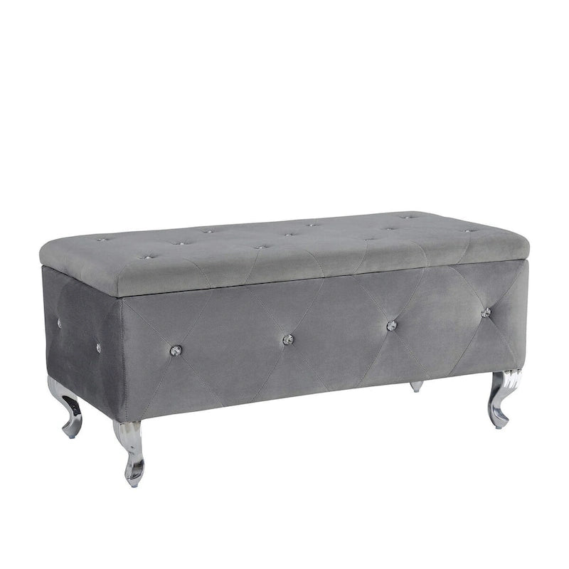Upholstered Storage Bench For Bedroom Living Room Entryway