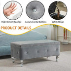 Upholstered Storage Bench For Bedroom Living Room Entryway