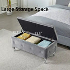 Upholstered Storage Bench For Bedroom Living Room Entryway