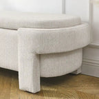 Linen Fabric Upholstered Bench with Large Storage Space for the Living Room, Entryway and Bedroom( 51.5x20.5x17 )