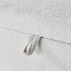 Oval Ottoman Storage Bench Chenille Fabric Bench with Large Storage Space for the Living Room, Entryway and Bedroom