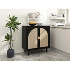 2 Doors Wood Pantry Organizer with Adjustable Laminates, Storage Cabinet for Bedroom, Living Room, Kitchen