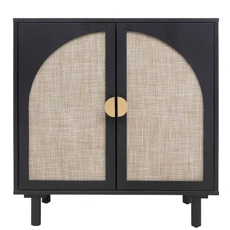 2 Doors Wood Pantry Organizer with Adjustable Laminates, Storage Cabinet for Bedroom, Living Room, Kitchen