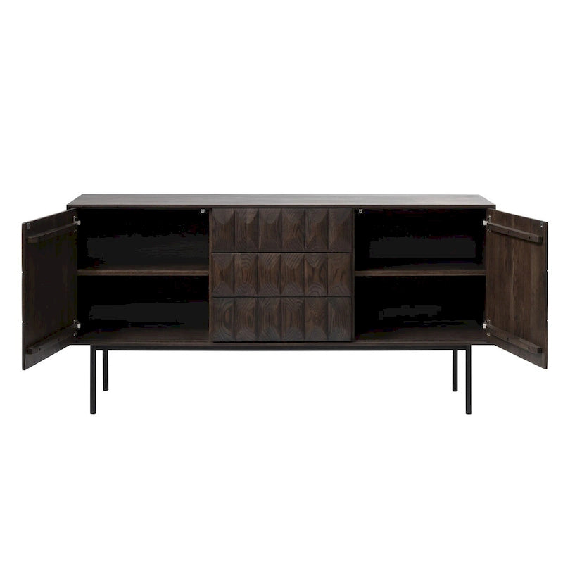 Modern Sideboard, Espresso Oak