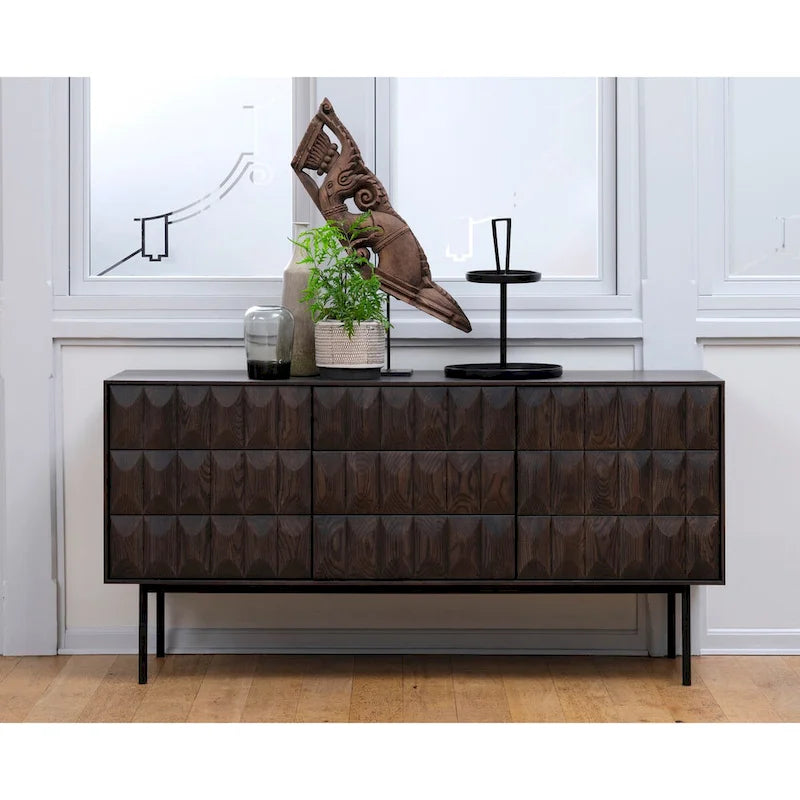 Modern Sideboard, Espresso Oak