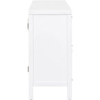 Sideboard with Artificial Rattan Door and Metal Handles - 47.2L x 11.8W x 31.5H
