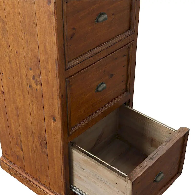 23 Wide 3-Drawer Reclaimed Pine File Cabinet