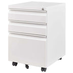 3 Drawer Mobile Metal Filing Cabinets with Lock for Home Office,Letters/Legal/A4