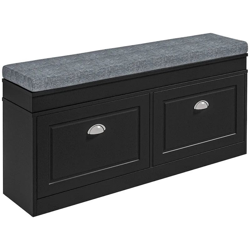 Modern Shoe Rack Bench for Entryway,Storage Organizer with Cushion