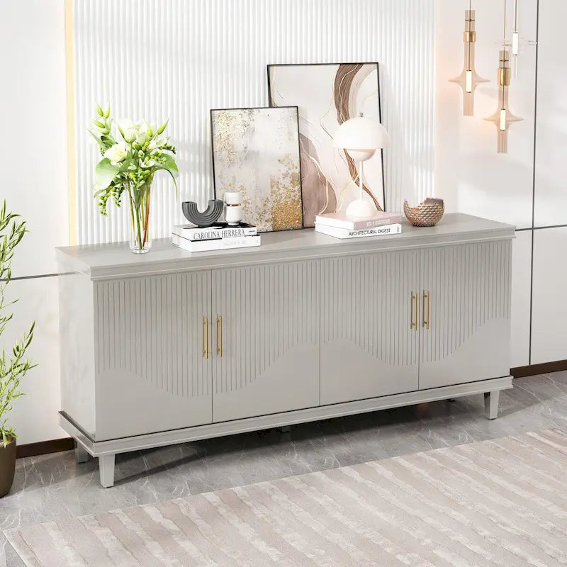 4-Door Storage Cabinet for Living Room, Kitchen, or Bedroom