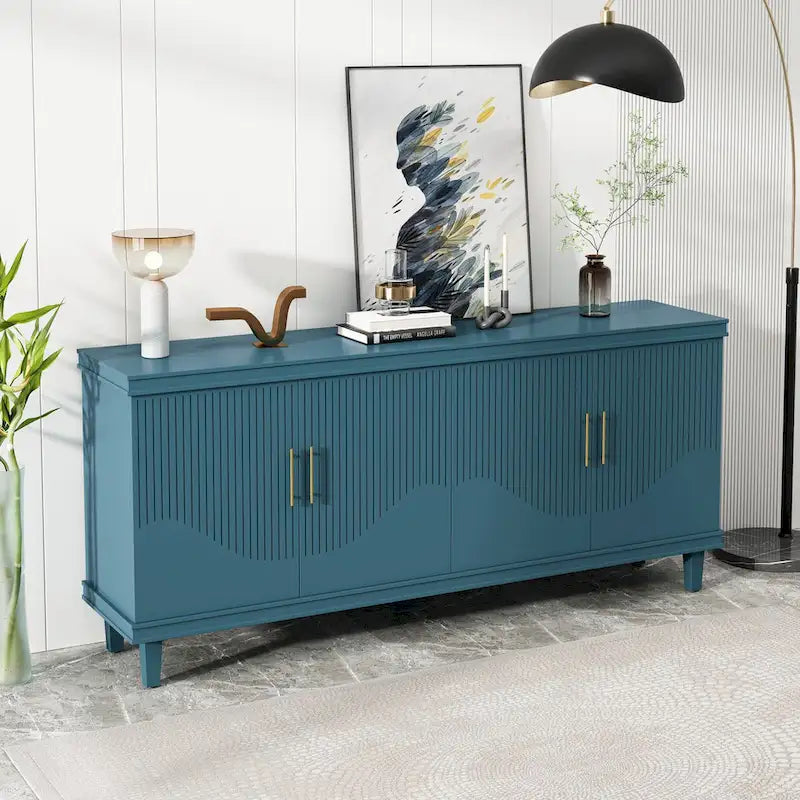 4-Door Storage Cabinet for Living Room, Kitchen, or Bedroom