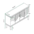 4-Door Storage Cabinet for Living Room, Kitchen, or Bedroom