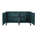 4-Door Storage Cabinet with Adjustable Shelves and Zinc Alloy Pulls