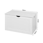 White Lift Top Entryway Storage Cabinet with 2 Safety Hinge, Wooden Toy Box, suitable for Living Room