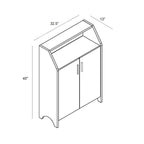Modern Shoe/Storage Cabinet Two Door with 4 Shelves - Red Cocoa