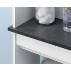Over-Toilet Etagere Storage Cabinet with Adjustable Shelves Soft White Finish