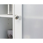 Over-Toilet Etagere Storage Cabinet with Adjustable Shelves Soft White Finish