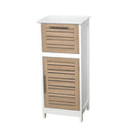 Linen Storage Cabinet with Vented Door, Drawer and Magnetic Closure