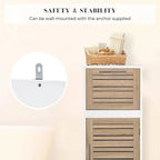 Linen Storage Cabinet with Vented Door, Drawer and Magnetic Closure