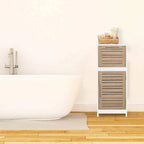 Linen Storage Cabinet with Vented Door, Drawer and Magnetic Closure