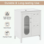 Bathroom Vanity Cabinet with Two Drawers and Door