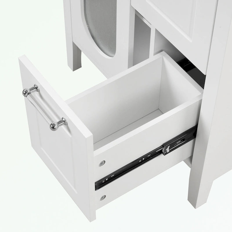 Bathroom Vanity Cabinet with Two Drawers and Door